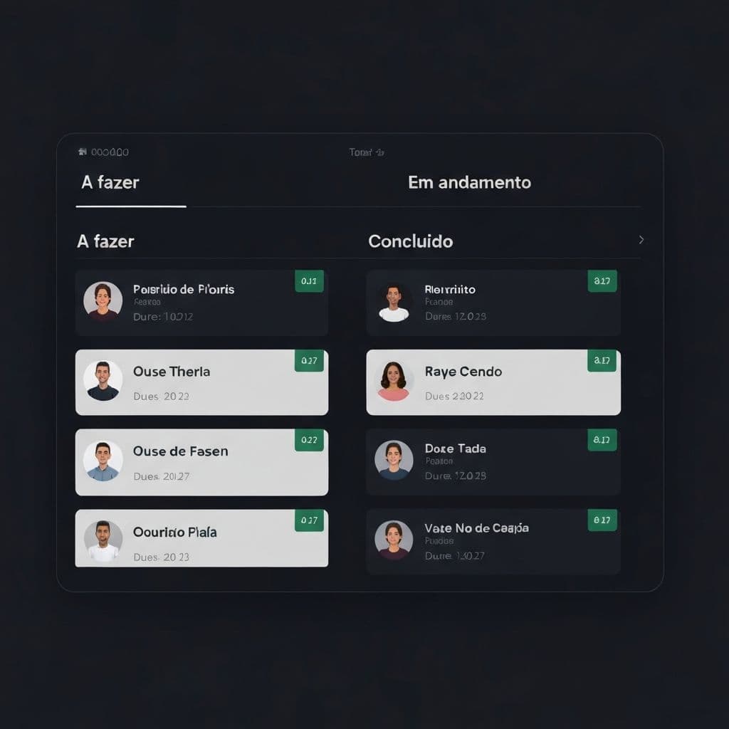 Mockup de Minhas Pendências e Tarefas